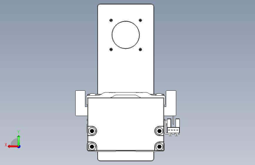 TPA-KNR-86E-1610C-L600A1-MU-H10-N3线性模块铝制底座 背面视图