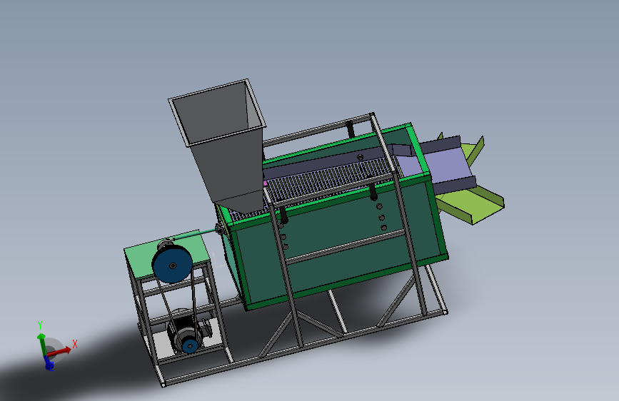 南瓜种子分选振动机（CAD+三维+说明书）