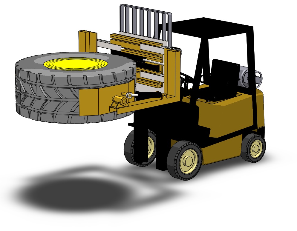 yardimci简易叉车3D数模图纸