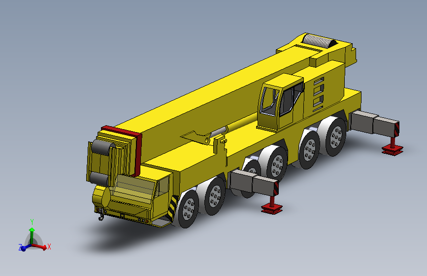 简易利勃海尔移动塔式起重机三维建模图纸 solidworks设计 附STEP