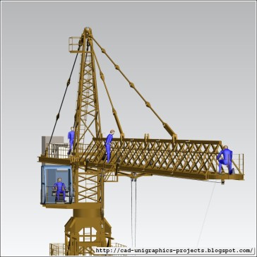 塔吊塔机塔式起重机3D数模图纸 UG设计 附STP