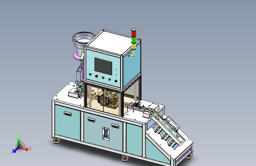 插件二极管引脚成型测试机3D数模图纸 Solidworks20设计