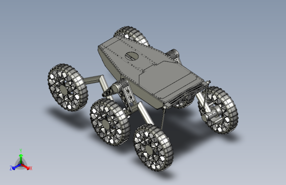 六轮双转向架悬挂小车3D