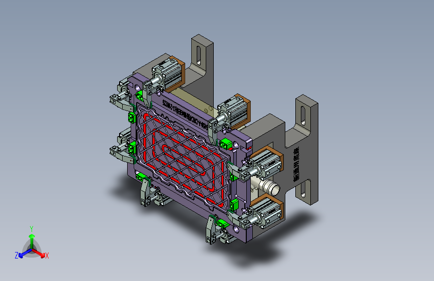 B9450-A-笔记本CNC工装夹具三维模型CNC1内腔开粗-210305