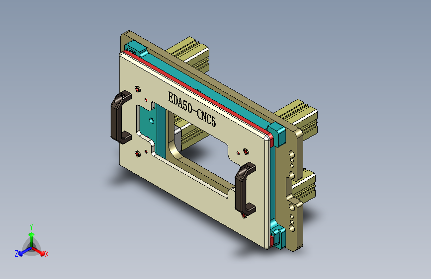 EDA50-笔记本CNC工装夹具三维模型CNC5-190329