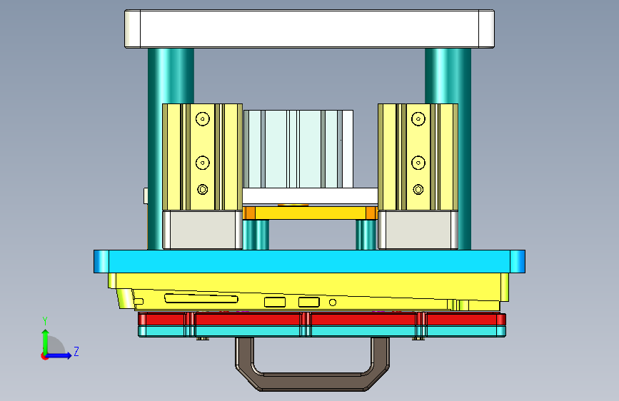 EDA50-笔记本CNC工装夹具三维模型CNC6-181230 左侧视图