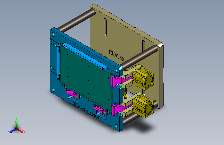 EDC30-A-笔记本CNC工装夹具三维模型CNC0-190125