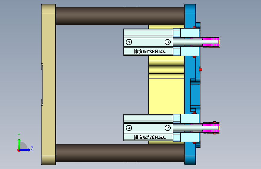 EDO30-A-笔记本CNC工装夹具三维模型CNC2-180622 左侧视图