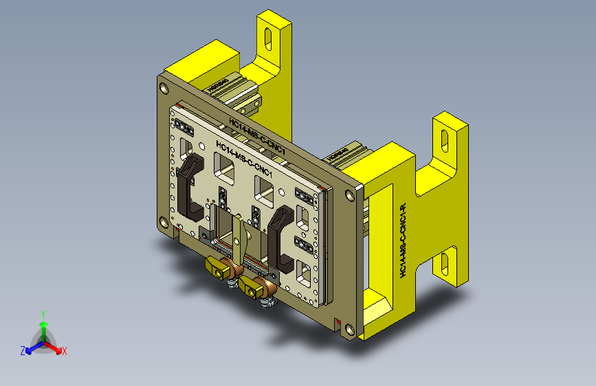 HC14-C笔记本CNC工装夹具三维模型-MS-CNC1