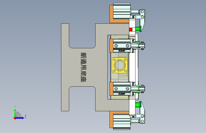 JG1-A-笔记本CNC工装夹具三维模型CNC1铣内腔锻造版-210202 左侧视图