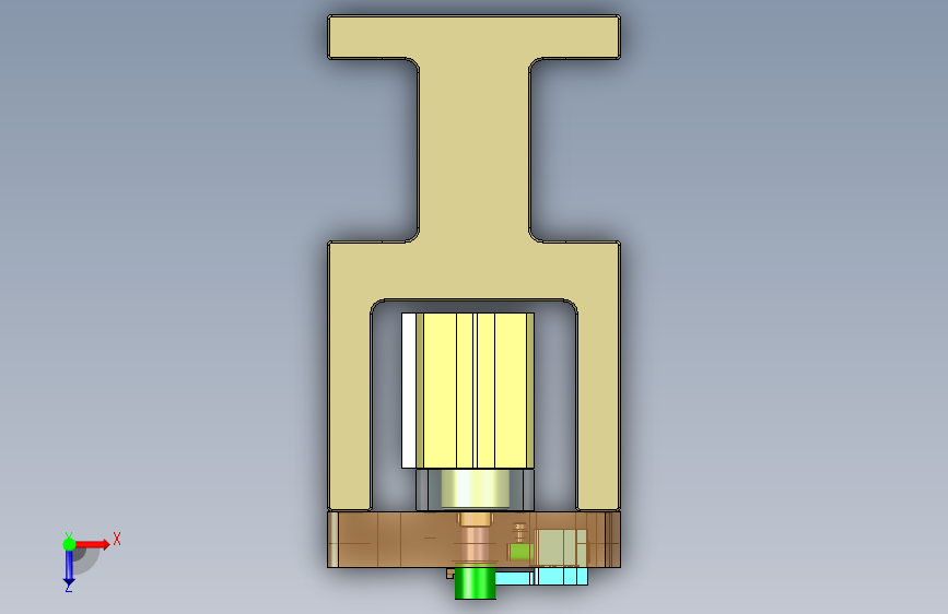 旭创0687-小件CNC工装夹具三维模型CNC1机加版铣内腔-210122 俯视图