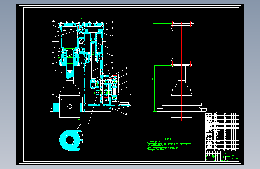 D1264-空气锤传动系统设计+CAD+说明书==1071207=1000