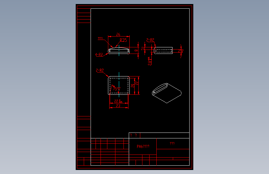 （dwg）户外柜体组件钣金柜