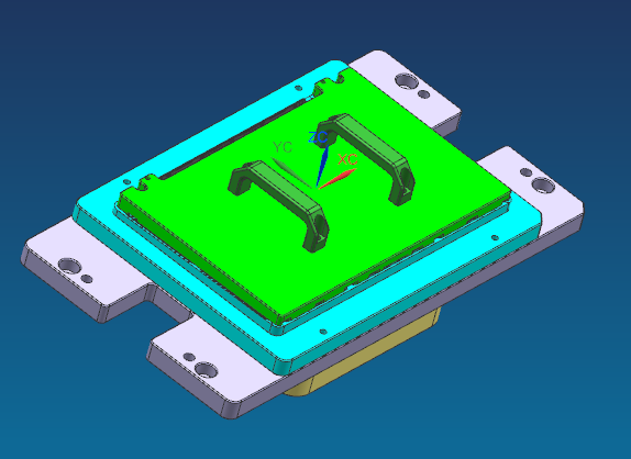 四轴笔记本电脑外壳精铣外形治具模型三维+CAD