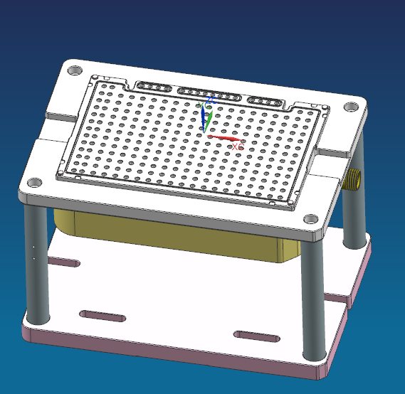 铝制电脑A壳粗铣内腔工装治具模型三维+CAD