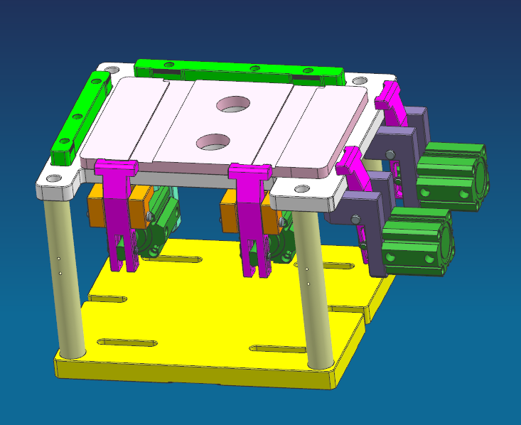 铝板飞面铣槽工装治具模型三维+CAD