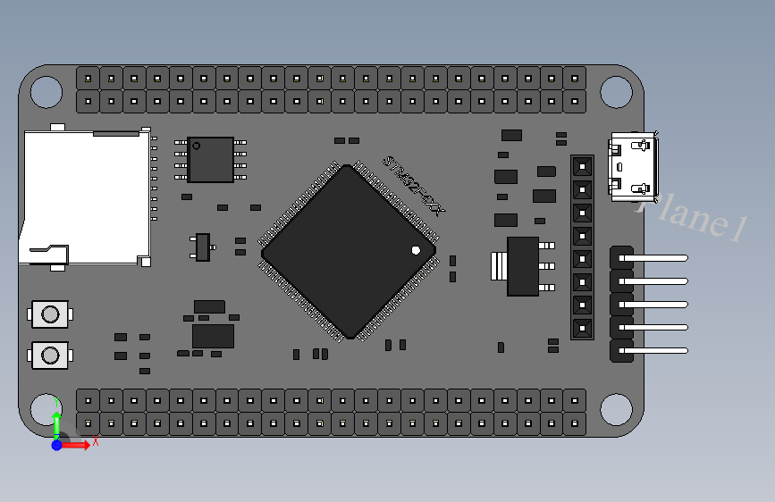 stm32板子PCB 正面视图