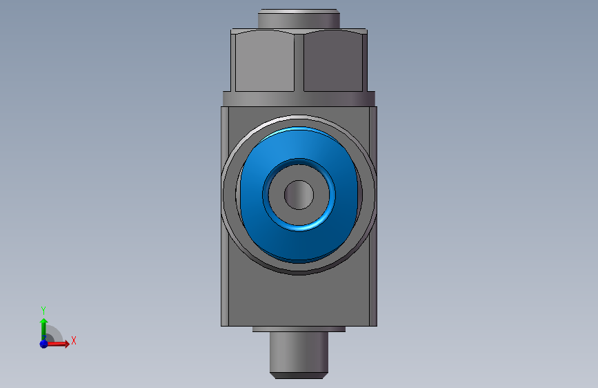 调速接头~GRLA-M3-QS-3~FESTO 正面视图