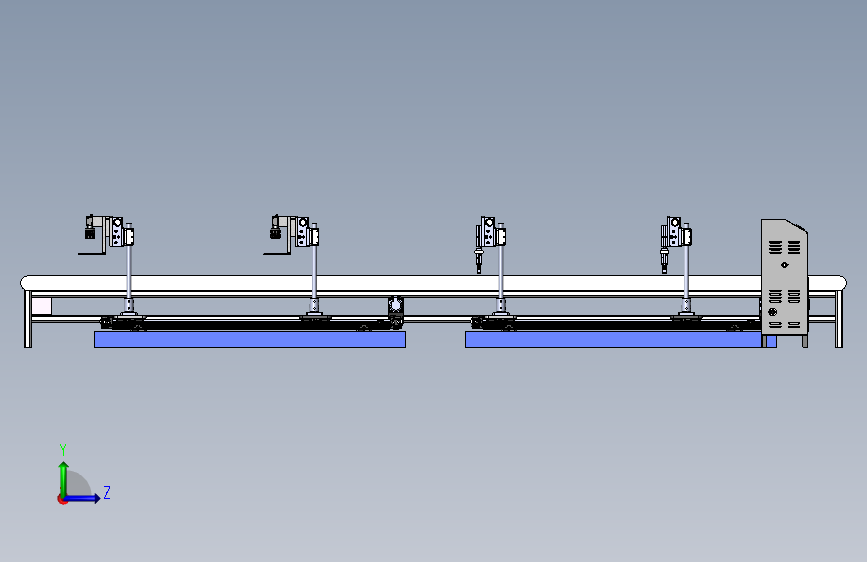 物料的视觉检测与分拣生产线 左侧视图