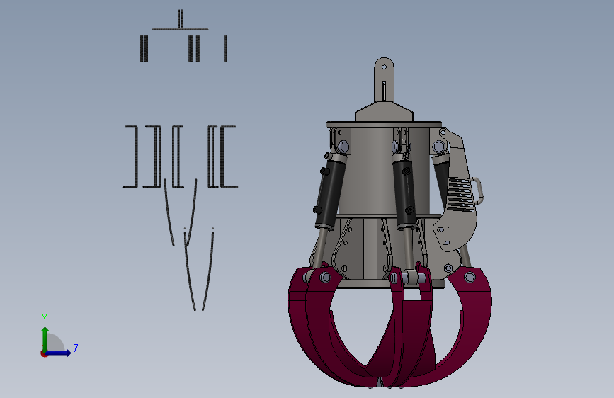 机械抓手3 Solidworks 2015 模型图纸下载 懒石网