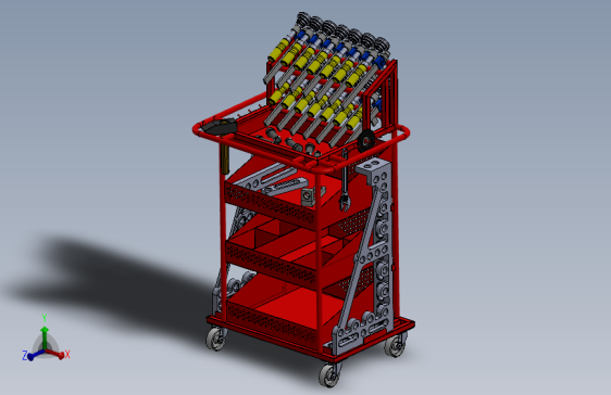 夹具工作台工具手推车sw20可编辑