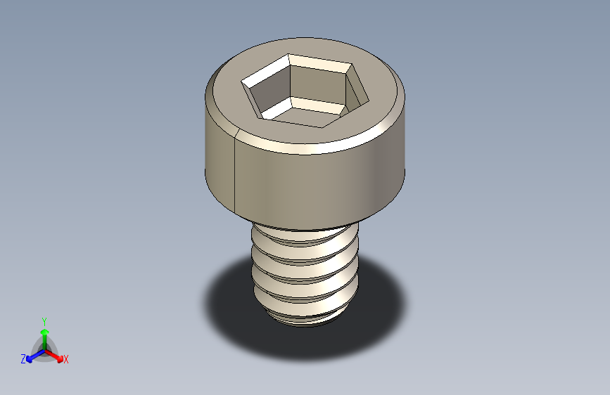 Screw_DIN_912_M1.4x2F_A2.STEP公制内六角螺钉