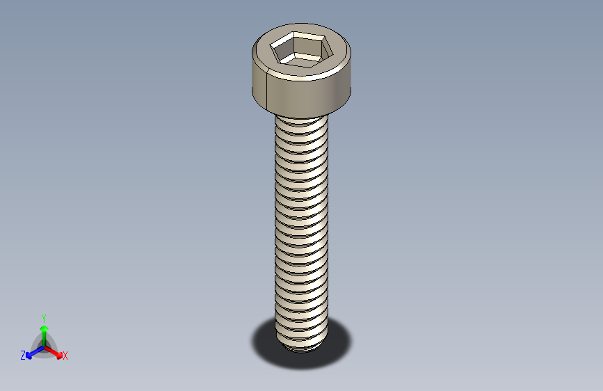 Screw_DIN_912_M1.4x8F_A2.STEP公制内六角螺钉