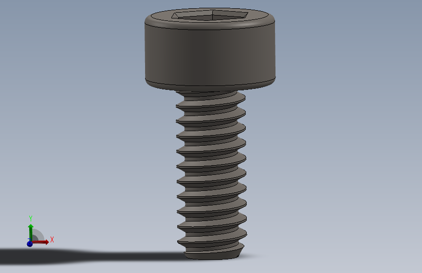 Screw_DIN_912_M1.6x4F_A2.SLDPRT公制内六角螺钉