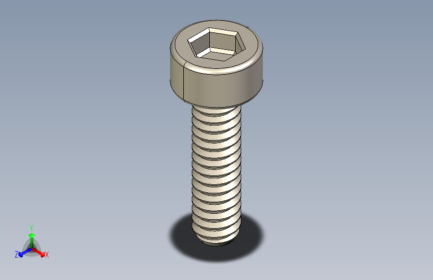 Screw_DIN_912_M1.6x6F_A2.STEP公制内六角螺钉