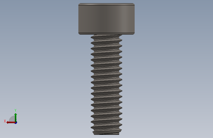 Screw_DIN_912_M2.5x8F_A2.SLDPRT公制内六角螺钉 背面视图