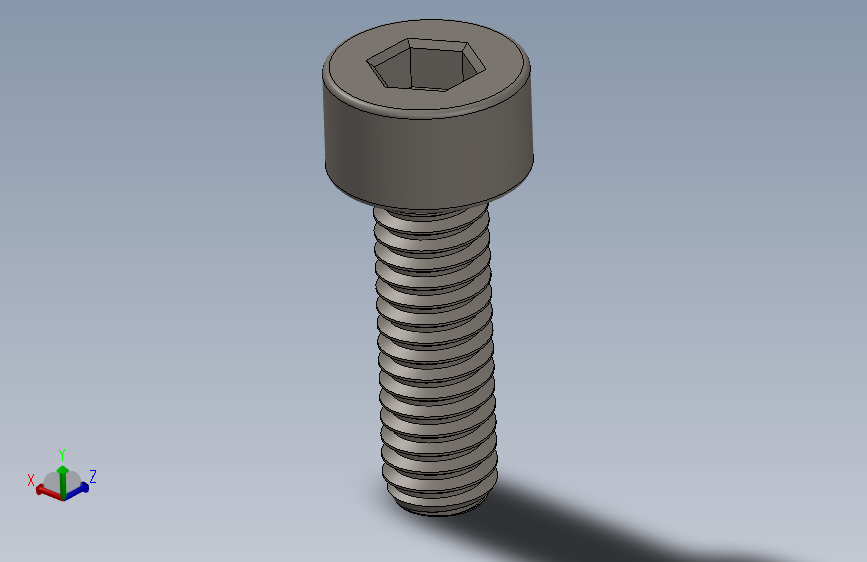 Screw_DIN_912_M2.5x8F_A2.SLDPRT公制内六角螺钉