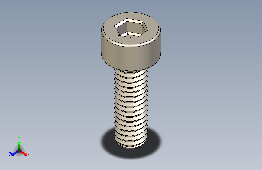 Screw_DIN_912_M2.5x8F_A2.STEP公制内六角螺钉