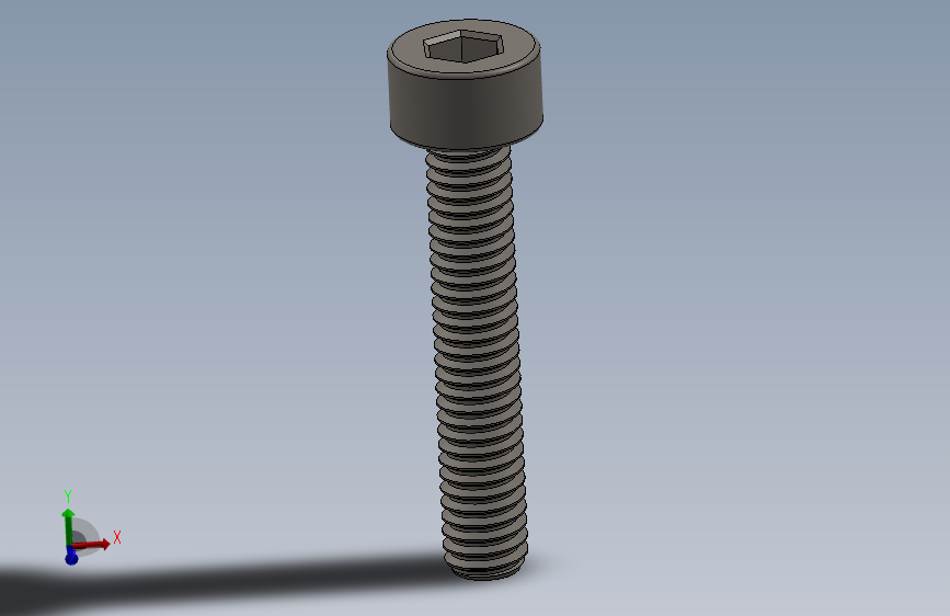 Screw_DIN_912_M2.5x14F_A2.SLDPRT公制内六角螺钉