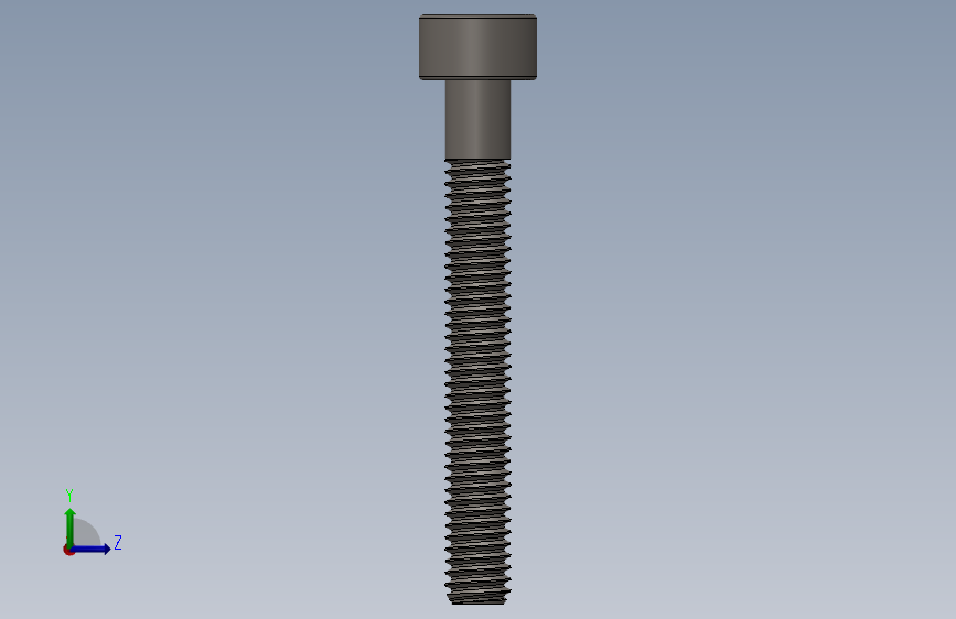 Screw_DIN_912_M2.5x20_A2.SLDPRT公制内六角螺钉 左侧视图