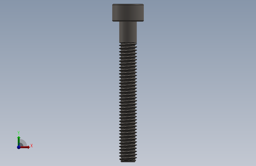 Screw_DIN_912_M2.5x20_A2.SLDPRT公制内六角螺钉 正面视图