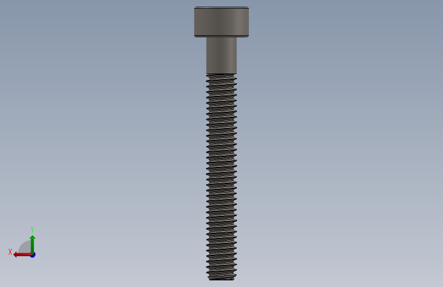Screw_DIN_912_M2.5x20_A2.SLDPRT公制内六角螺钉 背面视图
