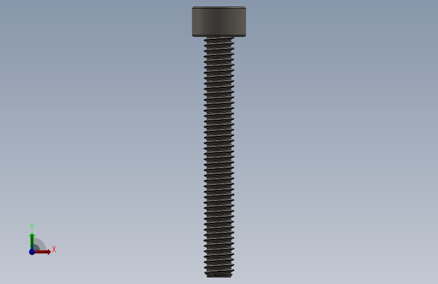 Screw_DIN_912_M2.5x20F_A2.SLDPRT公制内六角螺钉 正面视图