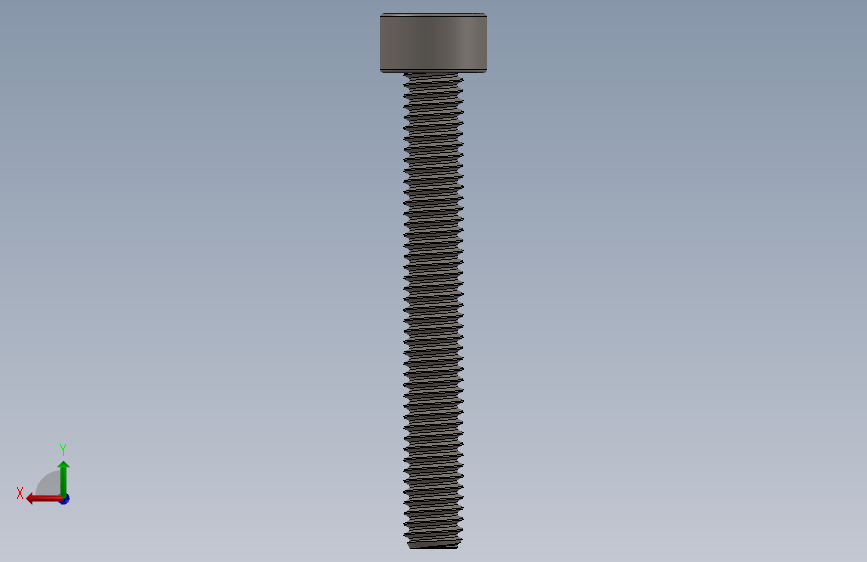 Screw_DIN_912_M2.5x20F_A2.SLDPRT公制内六角螺钉 背面视图