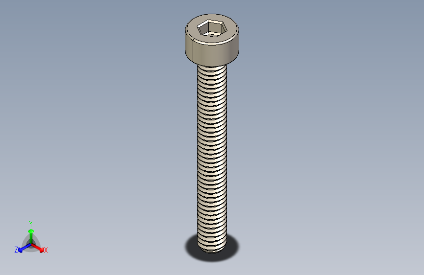 Screw_DIN_912_M2.5x20F_A2.STEP公制内六角螺钉