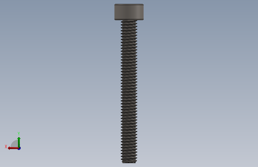 Screw_DIN_912_M2.5x22F_A2.SLDPRT公制内六角螺钉 背面视图