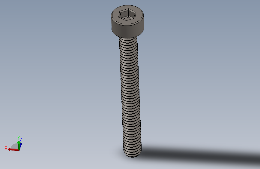 Screw_DIN_912_M2.5x22F_A2.SLDPRT公制内六角螺钉