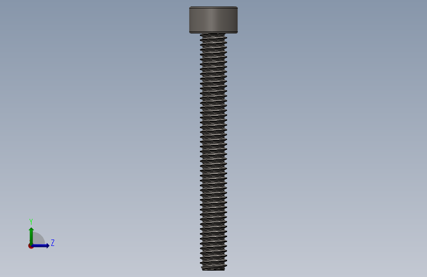 Screw_DIN_912_M2.5x22F_A2.SLDPRT公制内六角螺钉 左侧视图