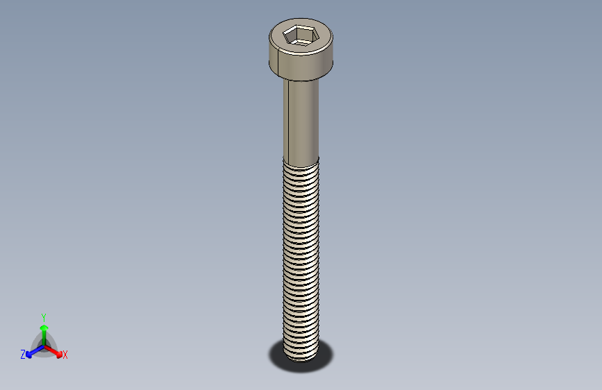 Screw_DIN_912_M2.5x25_A2.STEP公制内六角螺钉