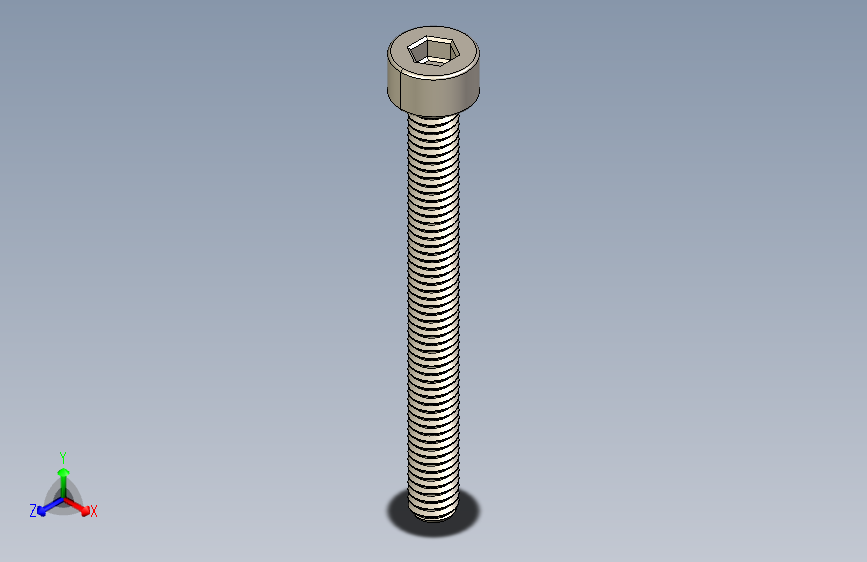 Screw_DIN_912_M2.5x25F_A2.STEP公制内六角螺钉