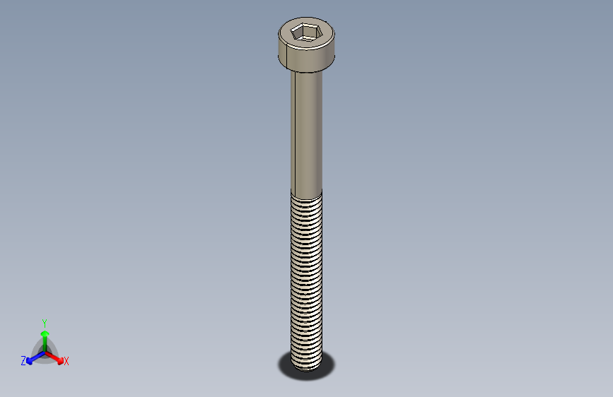 Screw_DIN_912_M2.5x30_A2.STEP公制内六角螺钉