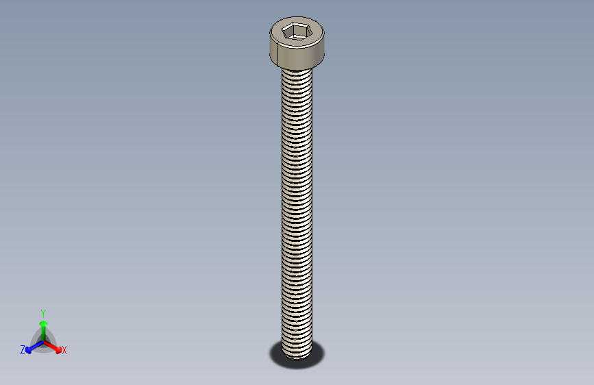 Screw_DIN_912_M2.5x30F_A2.STEP公制内六角螺钉