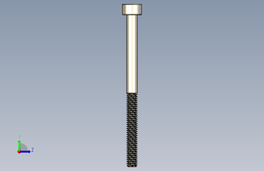 Screw_DIN_912_M2.5x35_A2.STEP公制内六角螺钉 左侧视图
