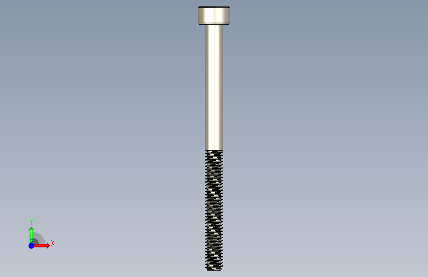 Screw_DIN_912_M2.5x35_A2.STEP公制内六角螺钉 正面视图