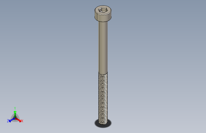 Screw_DIN_912_M2.5x35_A2.STEP公制内六角螺钉