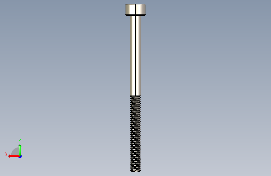 Screw_DIN_912_M2.5x35_A2.STEP公制内六角螺钉 背面视图